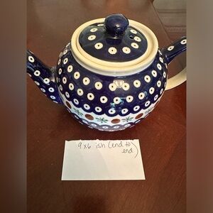 Polish Pottery Authentic Bolesławiec Teapot